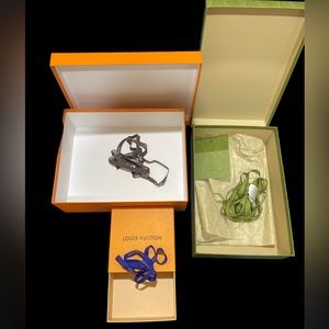 Authentic Hermes, Gucci n LV empty box and one dress Amiri empty garment bag